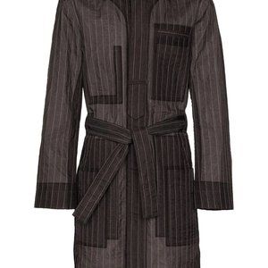 Craig Green pinstriped organza trench coat